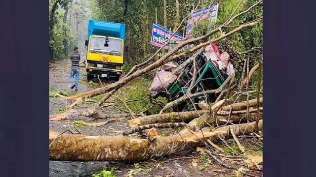 ঠাকুরগাঁওয়ে কয়েক মিনিটের ঝড়ে লন্ডভন্ড ২০ গ্রাম