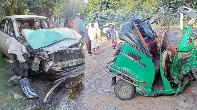 প্রাইভেটকার-সিএনজি অটোরিকশা সংঘর্ষে শিশু নিহত, আহত ৩